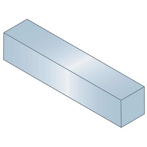 Mak-A-Key Key Stock, Carbon Steel, Zinc Clear Trivalent, 12 in L, 1/4 in W, 1/4 in H 5602500250-12 - main